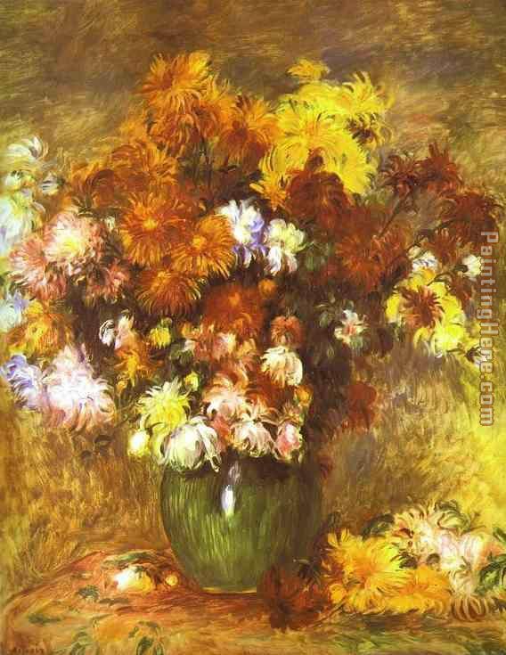 Bouquet of Chrysanthemums painting - Pierre Auguste Renoir Bouquet of Chrysanthemums art painting